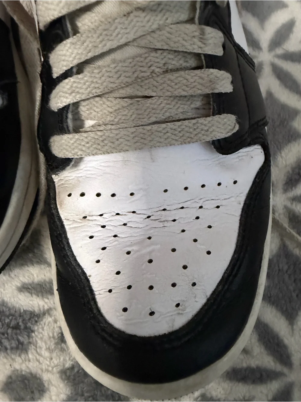 Air Jordan 1 White rust pink and black